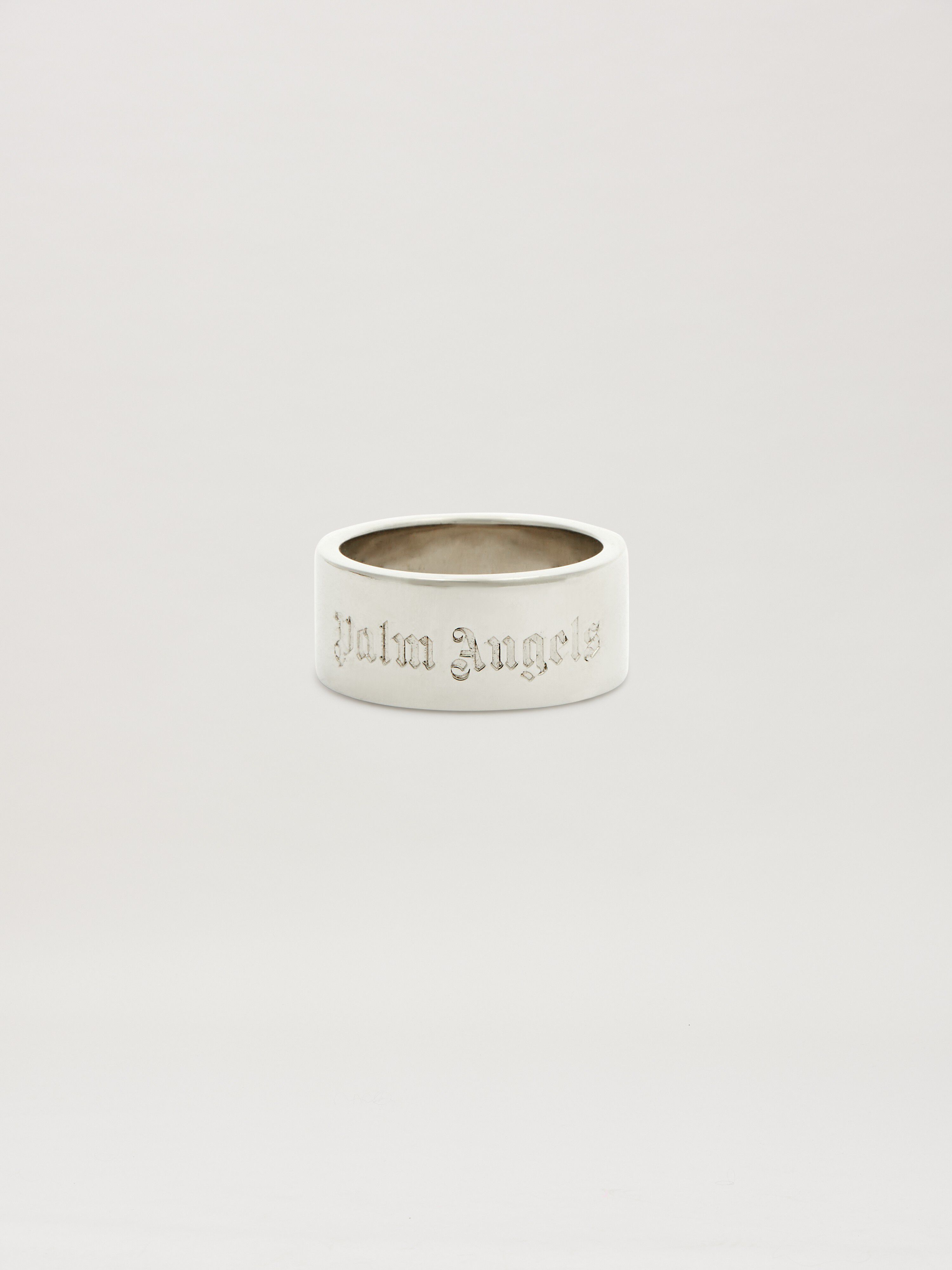 PALM ANGELS  CLASSIC LOGO BAND RING SILVER - SILVER PMOC028S25MAT001