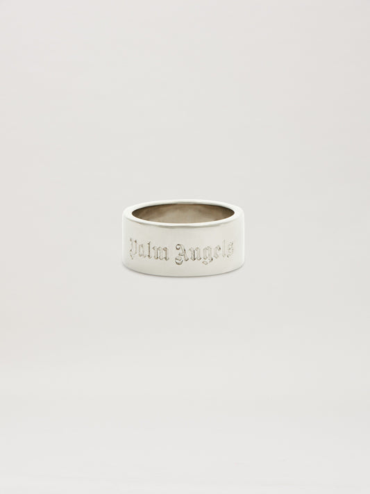 PALM ANGELS  CLASSIC LOGO BAND RING SILVER - SILVER PMOC028S25MAT001