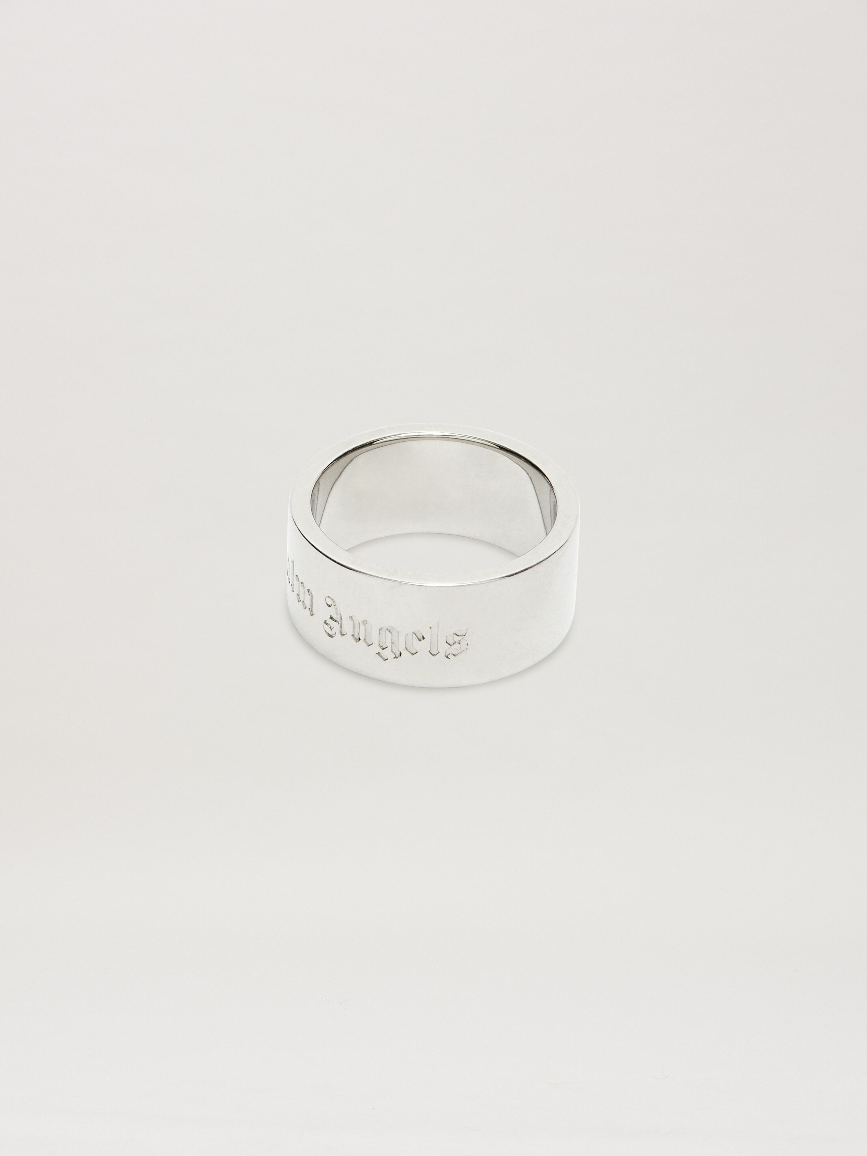 PALM ANGELS  CLASSIC LOGO BAND RING SILVER - SILVER PMOC028S25MAT001