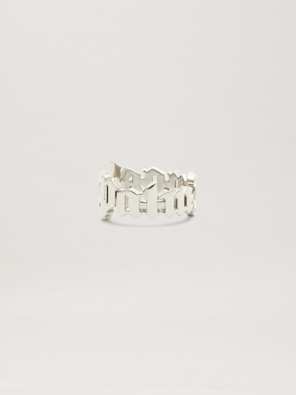 PALM ANGELS  CLASSIC LOGO ROUNDED RING SILVER - SILVE SILVER - SILVER PMOC02CS25MAT001