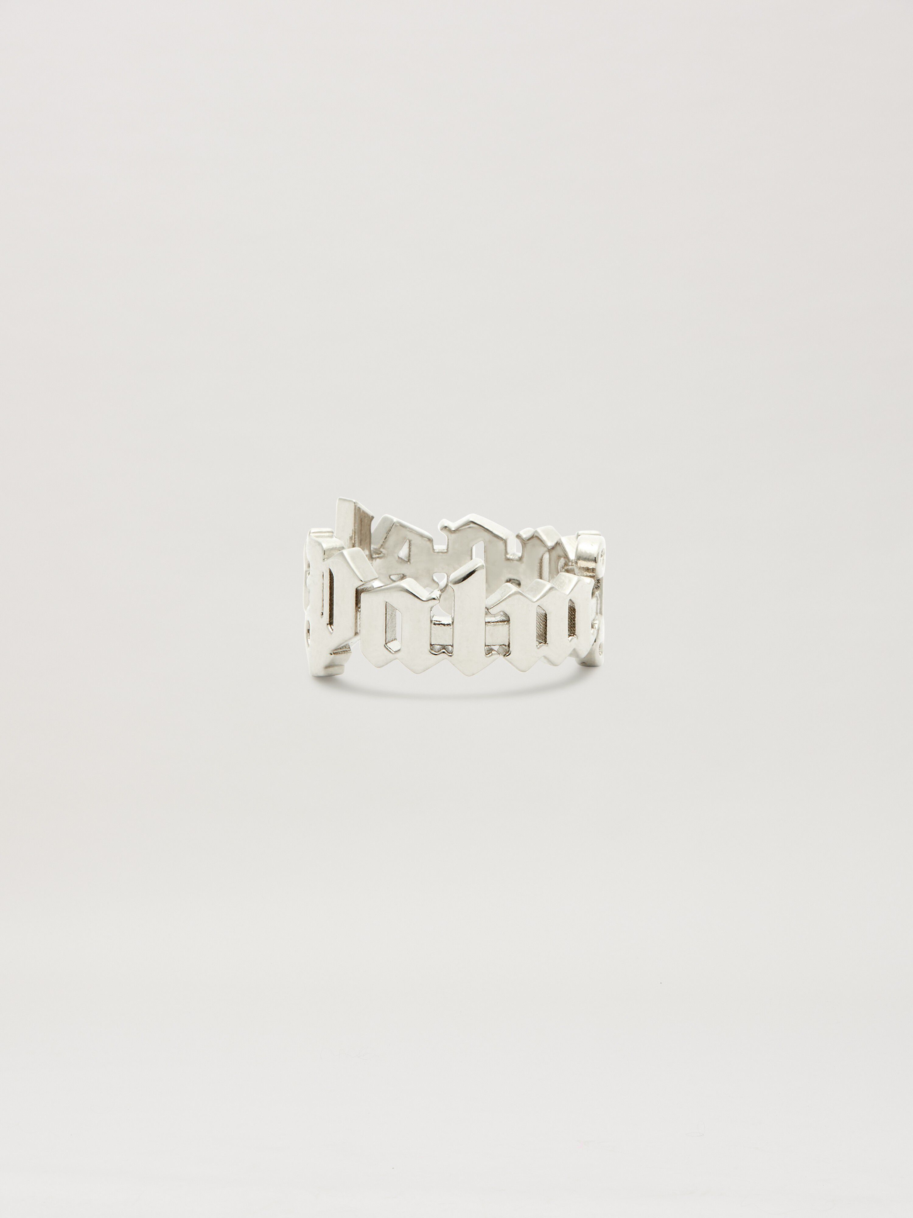 PALM ANGELS  CLASSIC LOGO ROUNDED RING SILVER - SILVE SILVER - SILVER PMOC02CS25MAT001