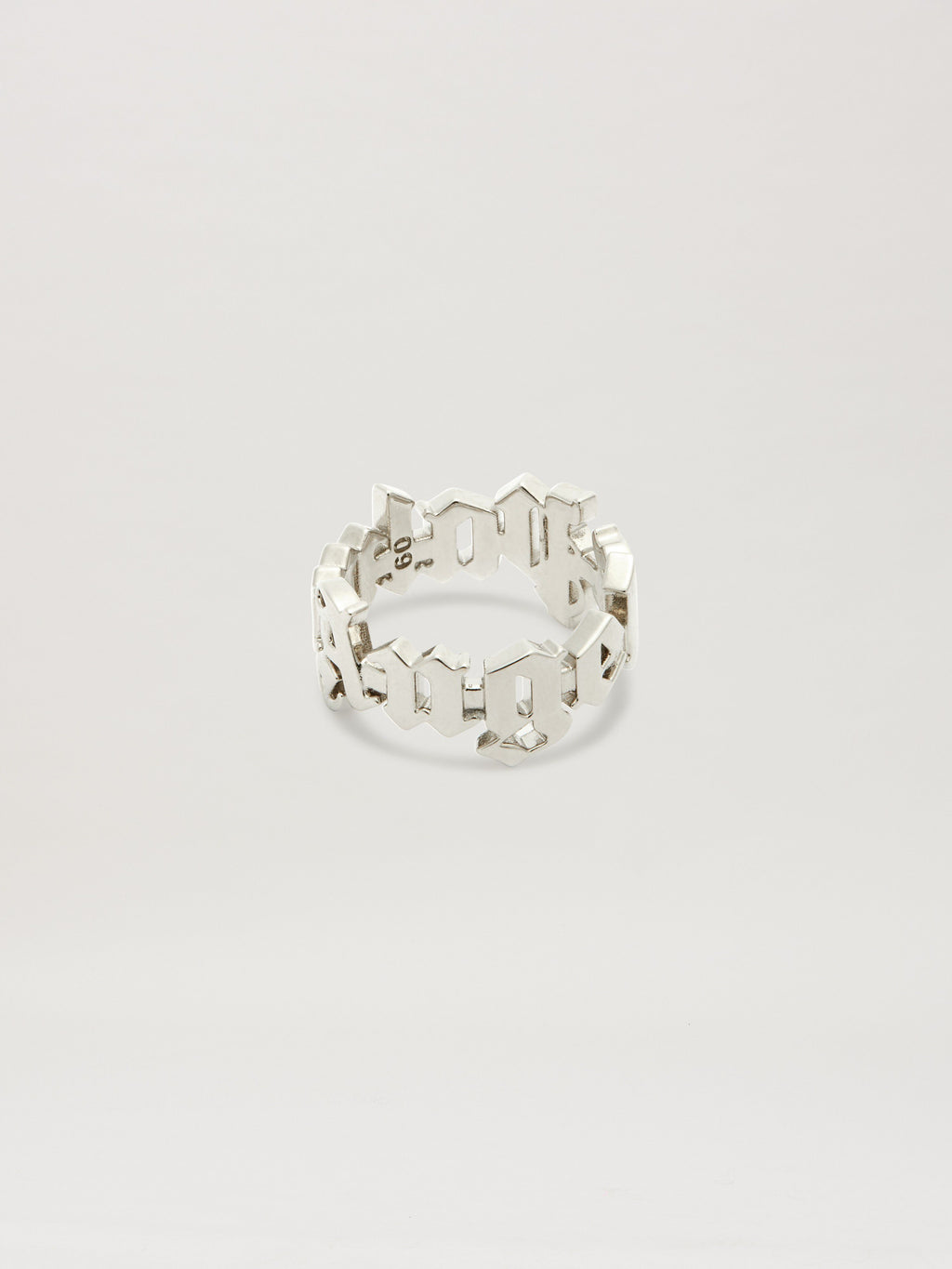 PALM ANGELS  CLASSIC LOGO ROUNDED RING SILVER - SILVE SILVER - SILVER PMOC02CS25MAT001
