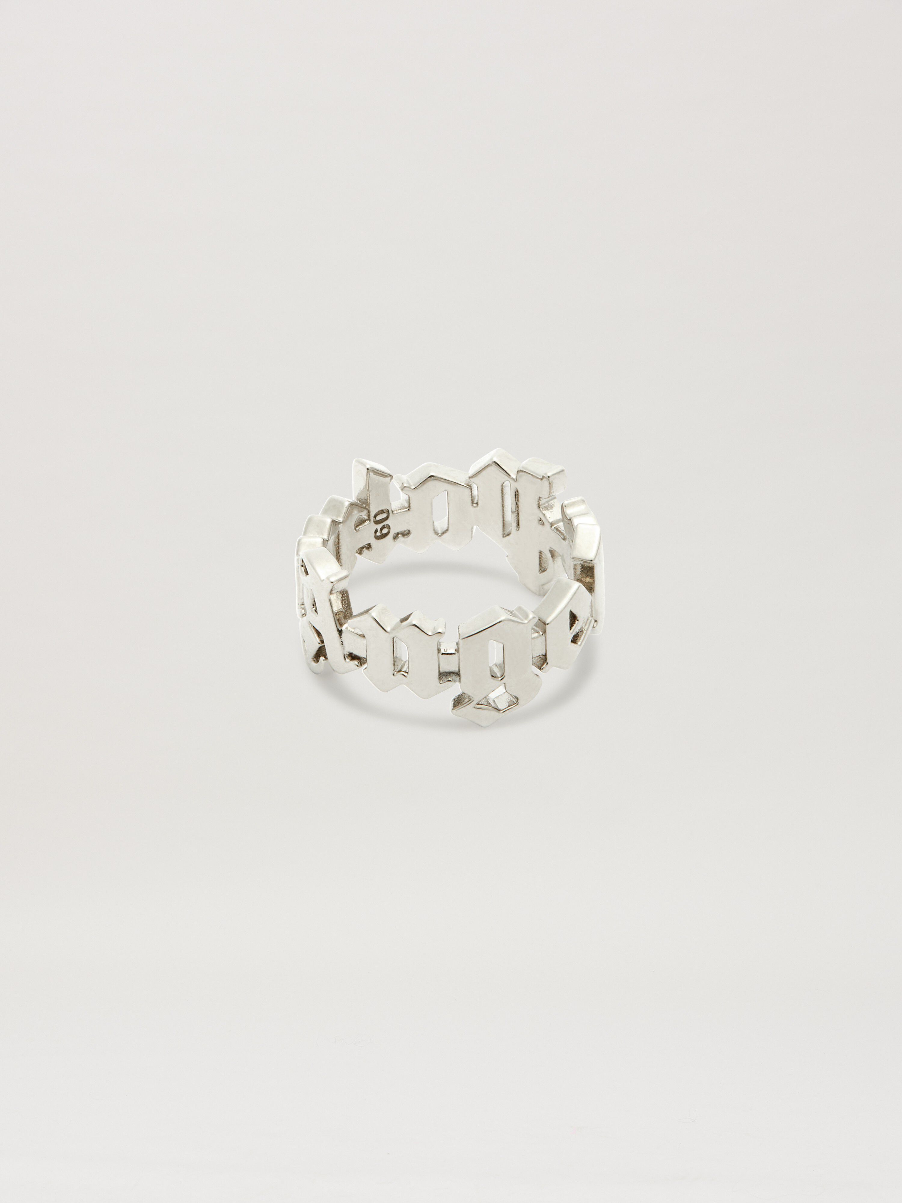 PALM ANGELS  CLASSIC LOGO ROUNDED RING SILVER - SILVE SILVER - SILVER PMOC02CS25MAT001
