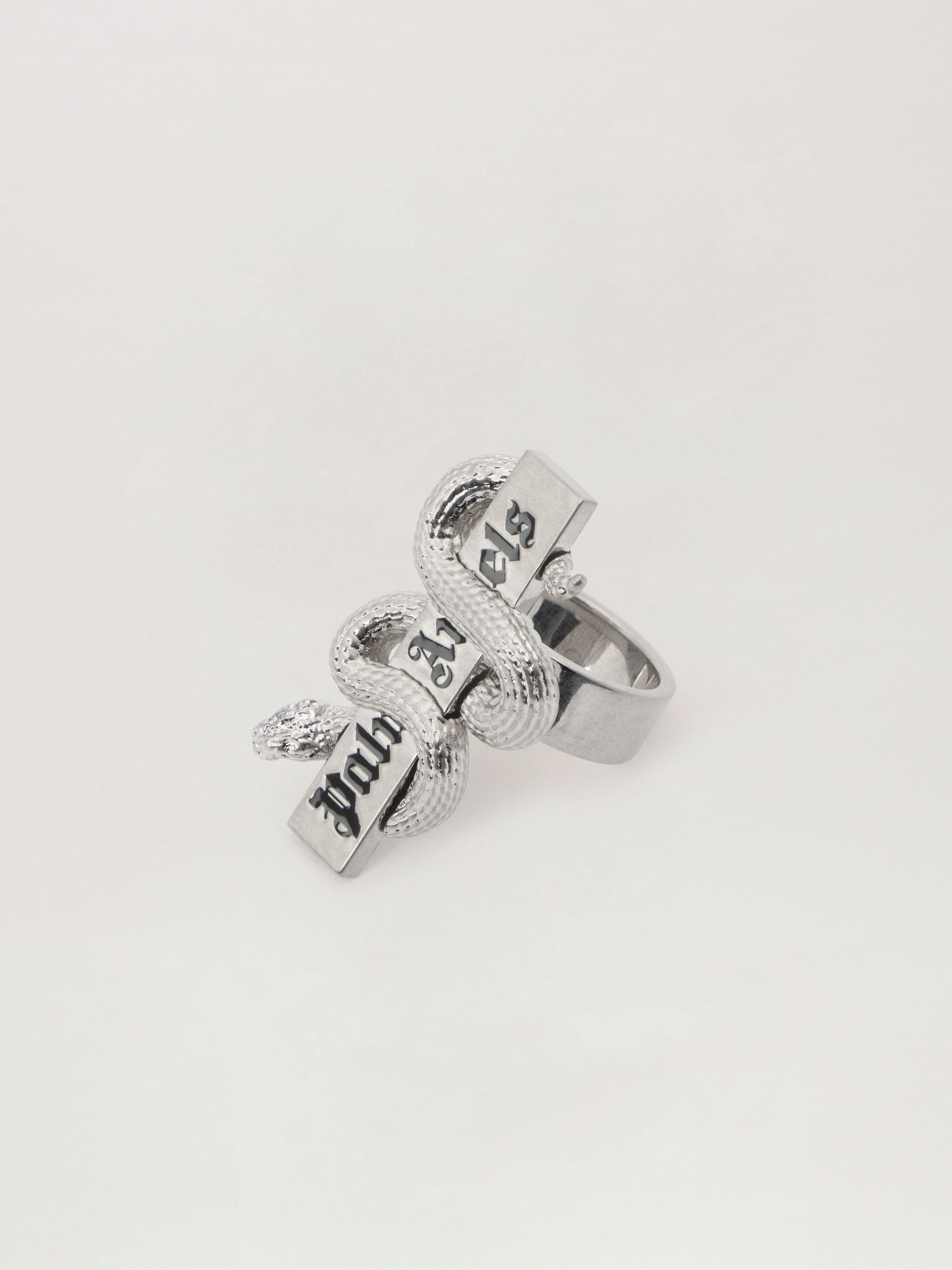 PALM ANGELS Snake Box Logo Ring SILVER - SILVER PMOC02EF25MAT001