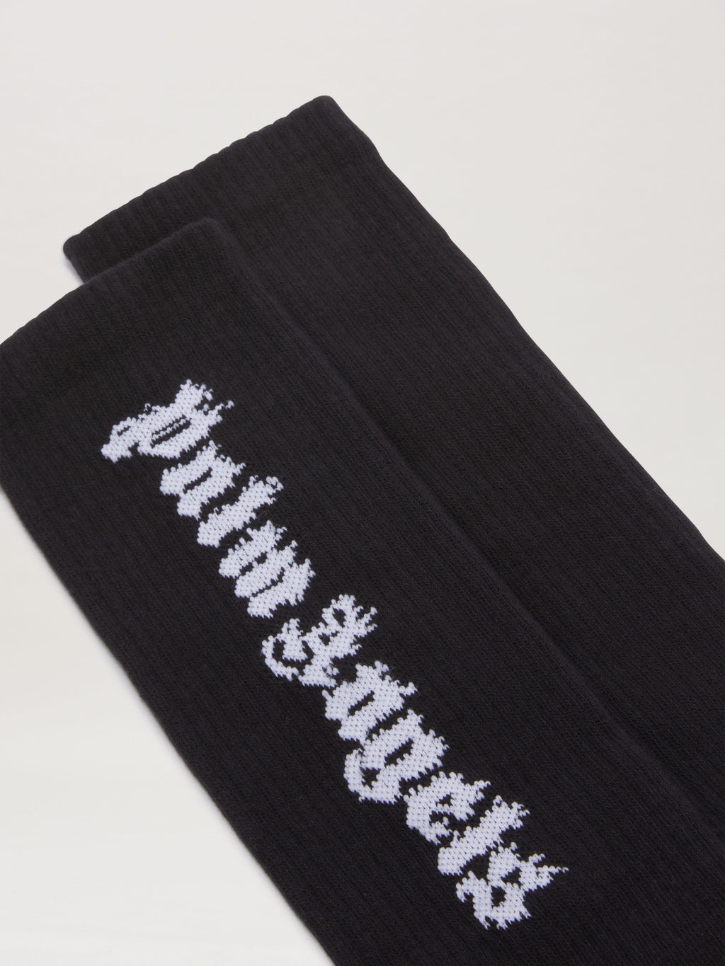 PALM ANGELS  LOGO FLAMES SOCKS BLUE - GREEN PMRA001S25FAB003