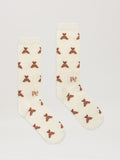 PALM ANGELS  MINI BEAR MONOGRAM SOCKS BUTTER - MULTIC BUTTER - MULTICOLOR PMRA00BS25FAB002