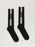PALM ANGELS Classic Logo Track Socks BLACK - OFF WHITE PMRA00DF25FAB001