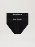 PALM ANGELS  PALM ANGELS SLIP BIPACK BLACK - BLACK PMUF002S25FAB001