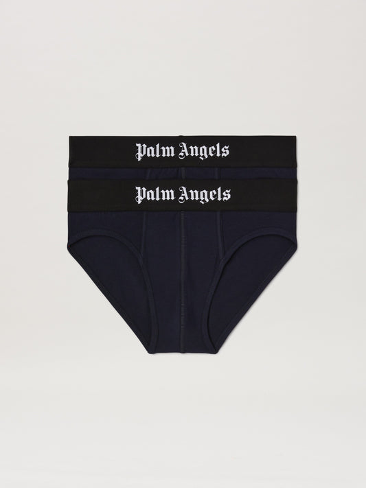 PALM ANGELS  PALM ANGELS SLIP BIPACK NAVY BLUE - BLAC NAVY BLUE - BLACK PMUF002S25FAB001