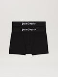 PALM ANGELS  PALM ANGELS BOXER BIPACK BLACK - BLACK PMUH003S25FAB001