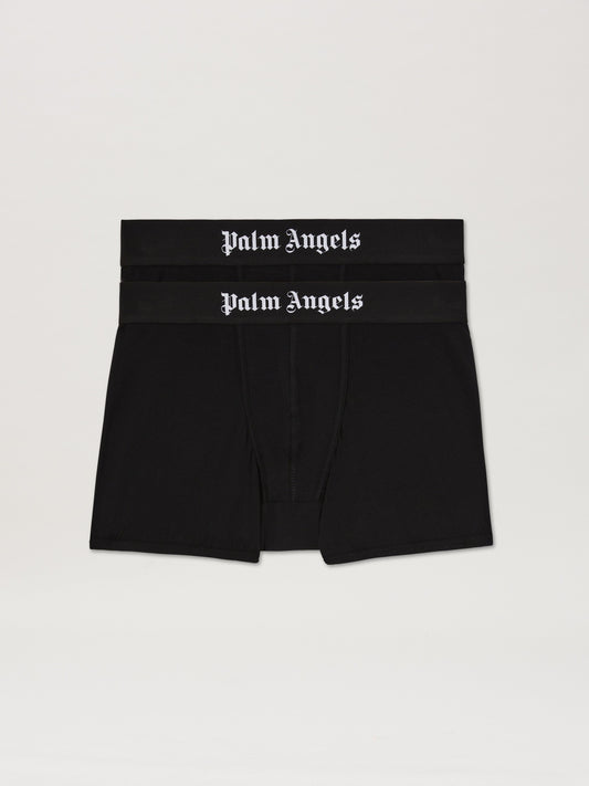 PALM ANGELS  PALM ANGELS BOXER BIPACK BLACK - BLACK PMUH003S25FAB001