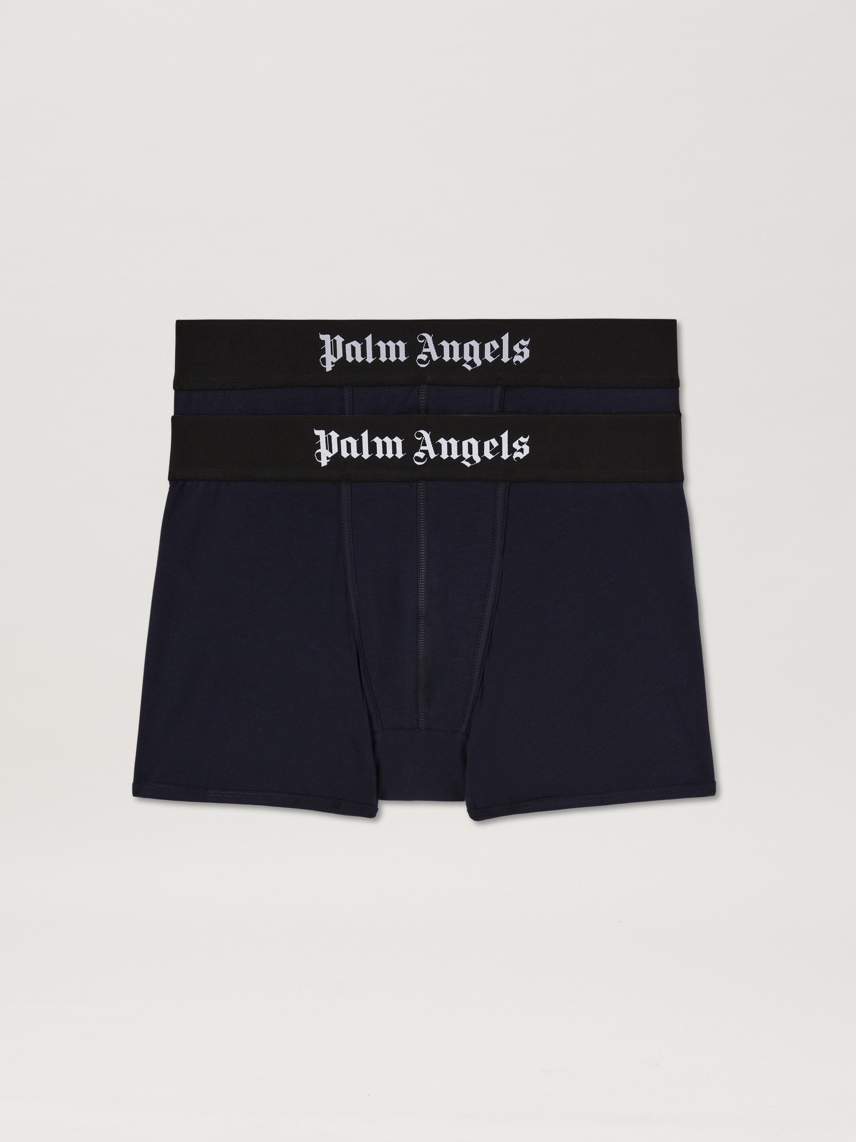 PALM ANGELS  PALM ANGELS BOXER BIPACK NAVY BLUE - BLA NAVY BLUE - BLACK PMUH003S25FAB001
