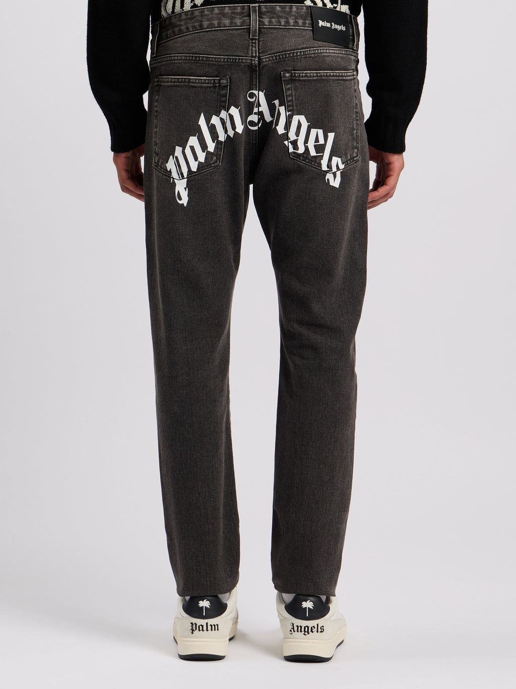 PALM ANGELS  BLACK WHITE PMYA012C99DEN001