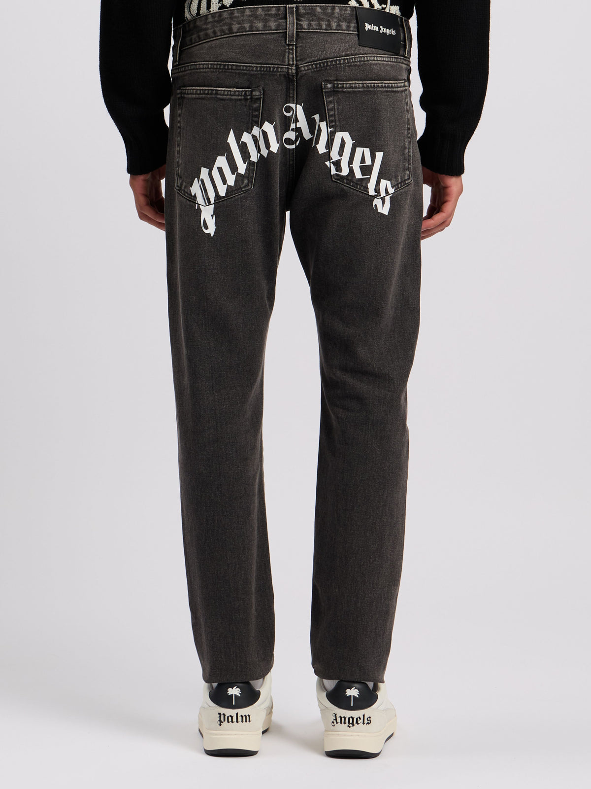 PALM ANGELS  BLACK WHITE PMYA012C99DEN001