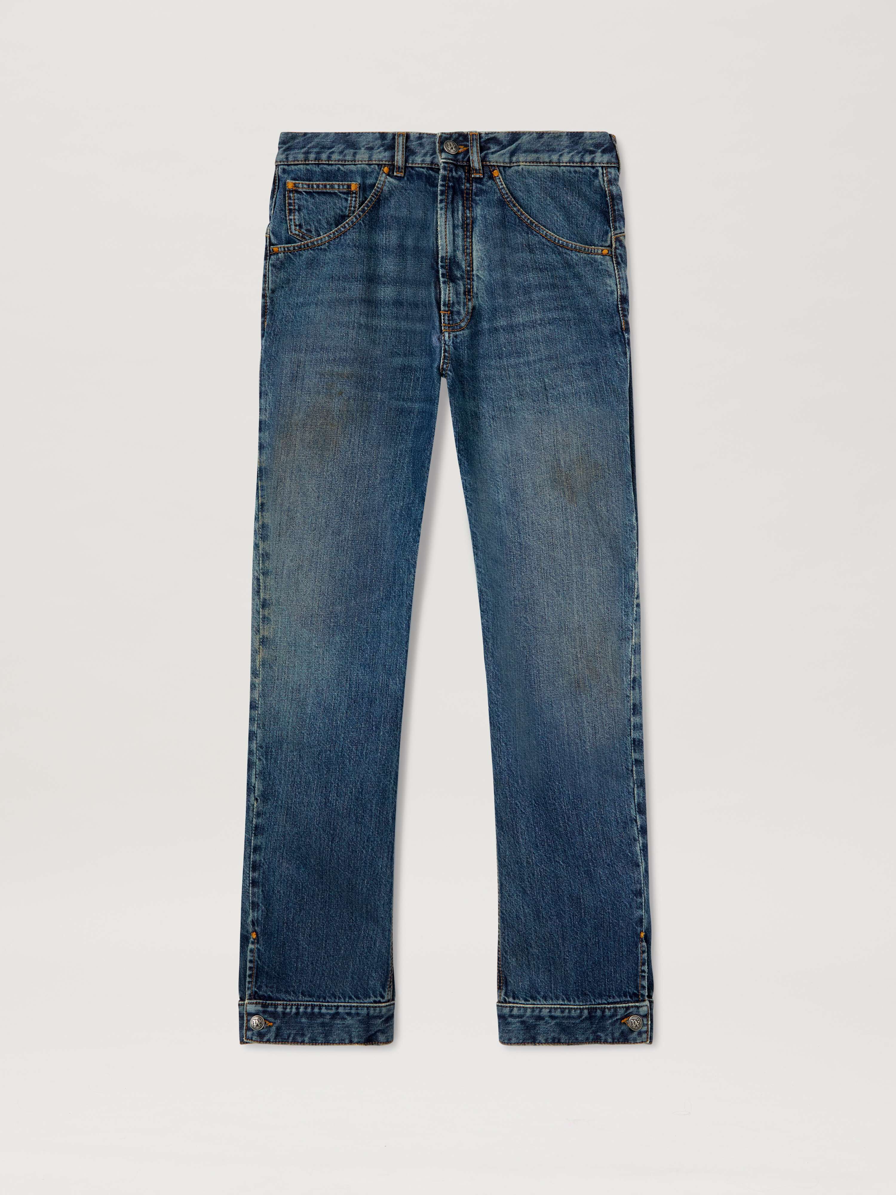 PALM ANGELS  L WORKWEAR DENIM PANTS BLUE - LIGHT BLUE PMYA048S25DEN001