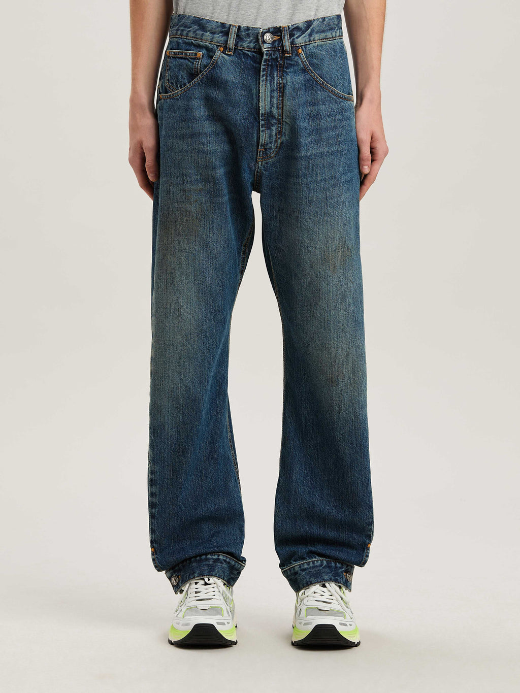 PALM ANGELS  L WORKWEAR DENIM PANTS BLUE - LIGHT BLUE PMYA048S25DEN001