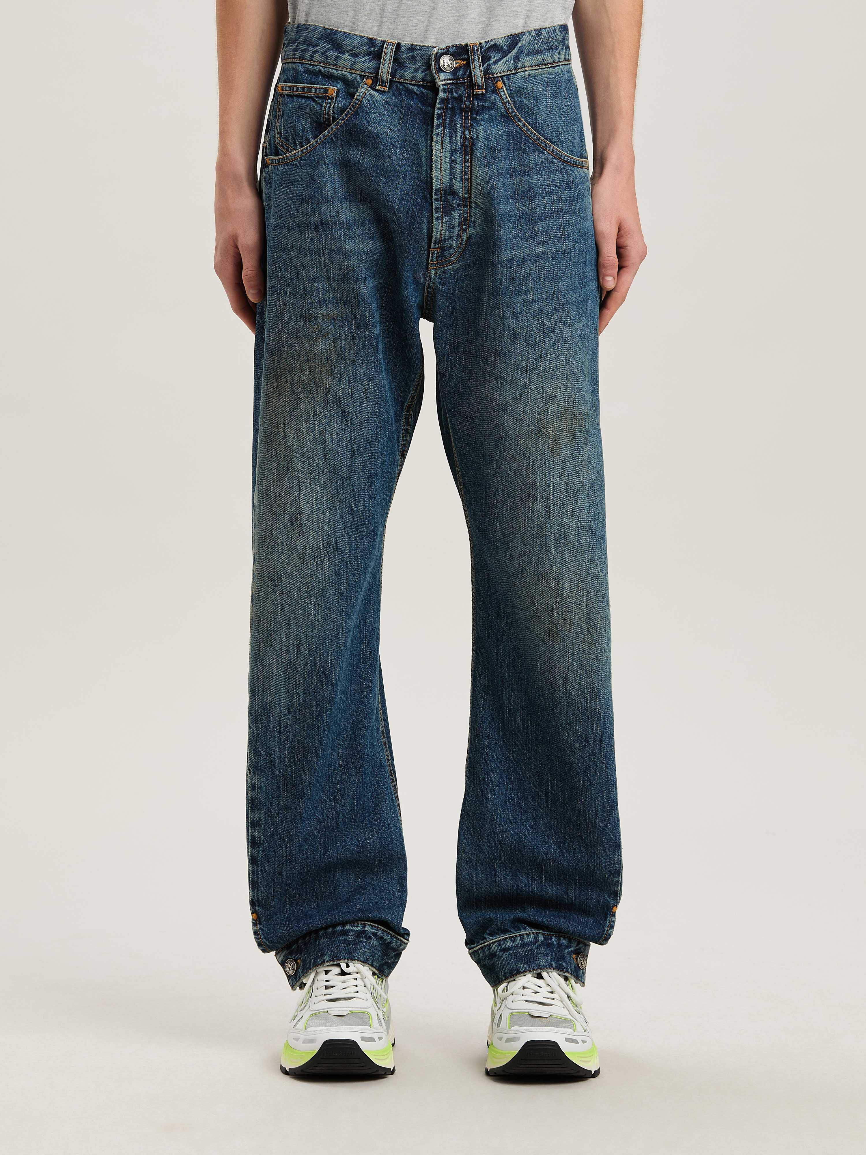 PALM ANGELS  L WORKWEAR DENIM PANTS BLUE - LIGHT BLUE PMYA048S25DEN001