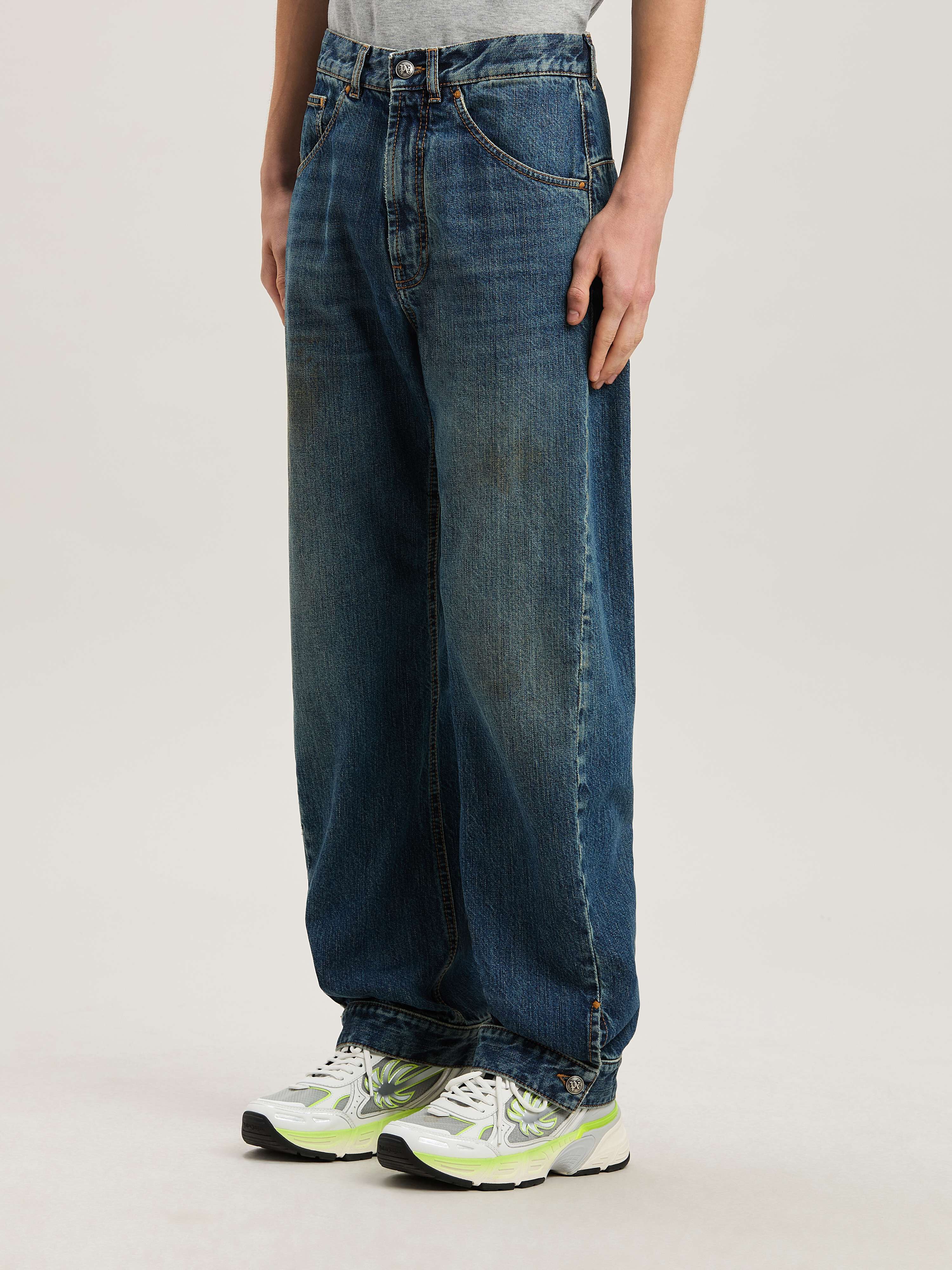PALM ANGELS  L WORKWEAR DENIM PANTS BLUE - LIGHT BLUE PMYA048S25DEN001