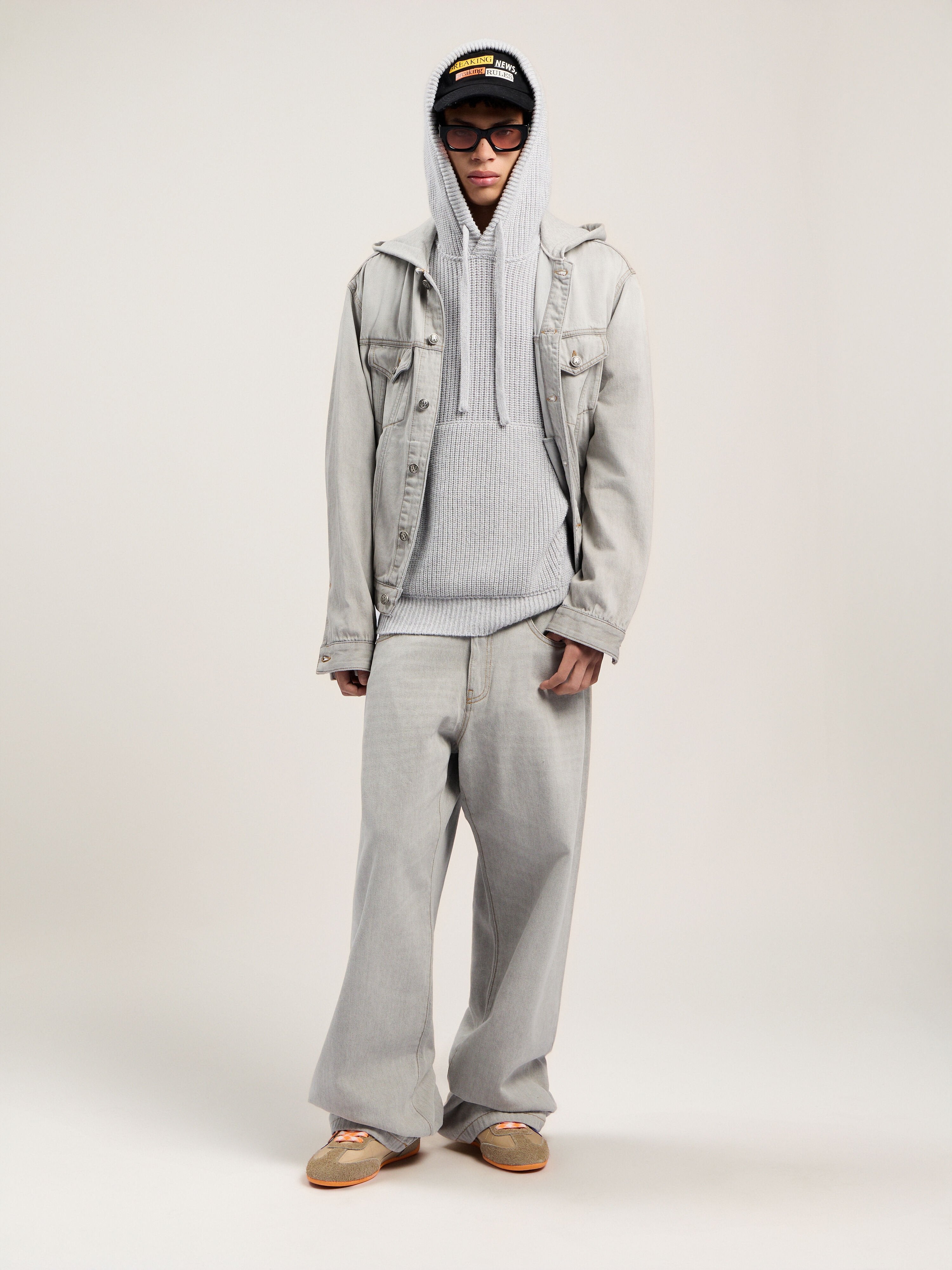 PALM ANGELS  LIGHT GREY - LIGHT GREY PMYA049F25DEN001