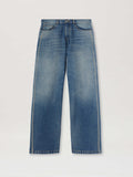 PALM ANGELS  CURVED LOGO LOOSE 5 POCKETS LIGHT BLUE - LIGHT BLUE - LIGHT BLUE PMYA049S25DEN002
