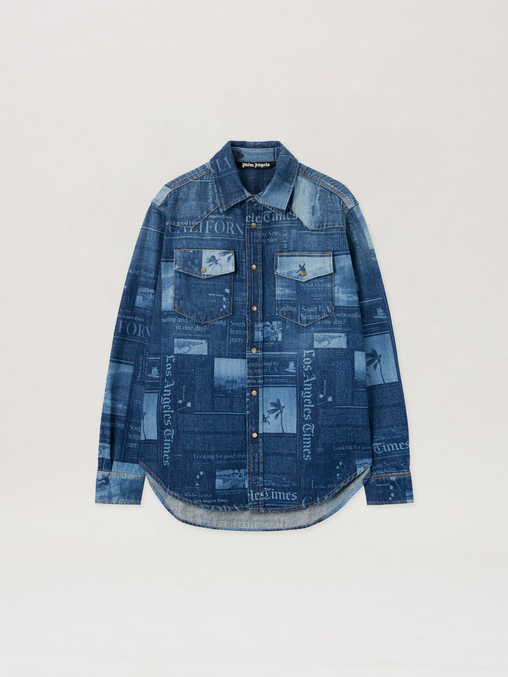 PALM ANGELS  MEDIUM BLUE - DUSTY BLUE PMYD019F25DEN001