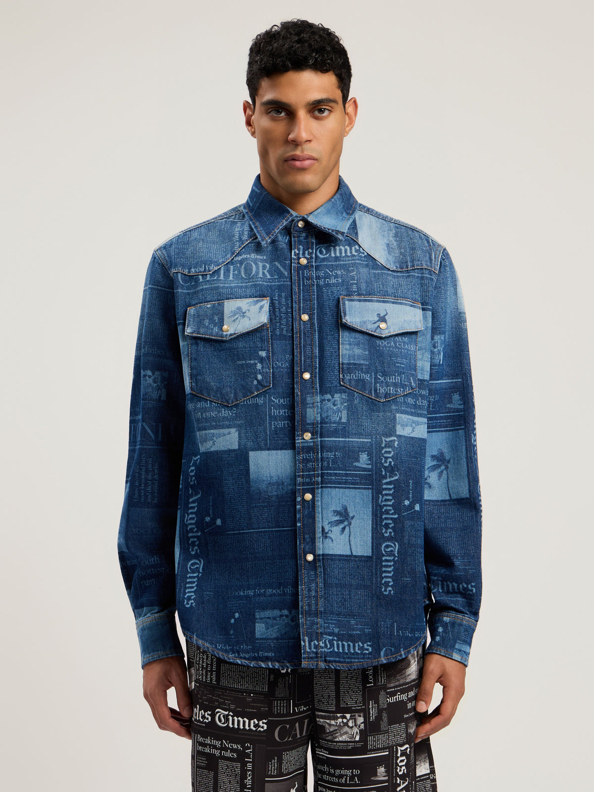 PALM ANGELS  MEDIUM BLUE - DUSTY BLUE PMYD019F25DEN001