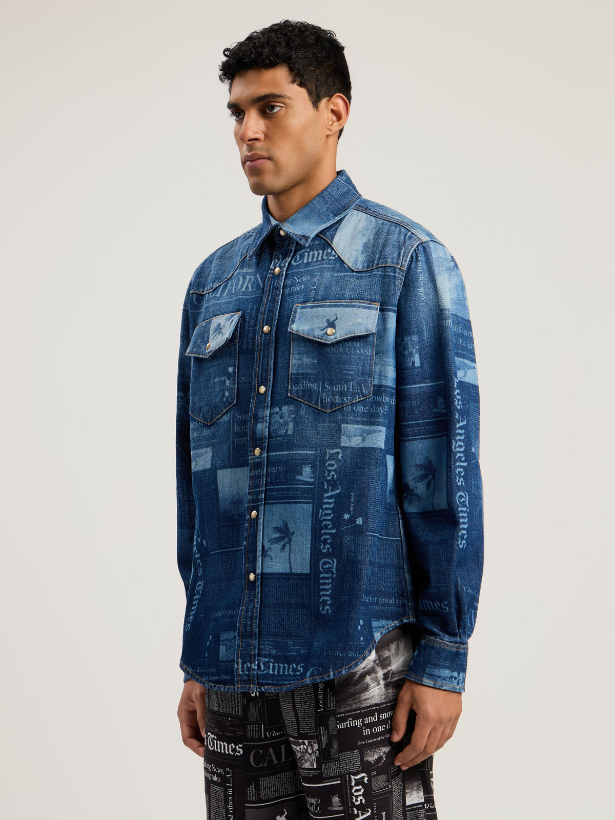 PALM ANGELS  MEDIUM BLUE - DUSTY BLUE PMYD019F25DEN001
