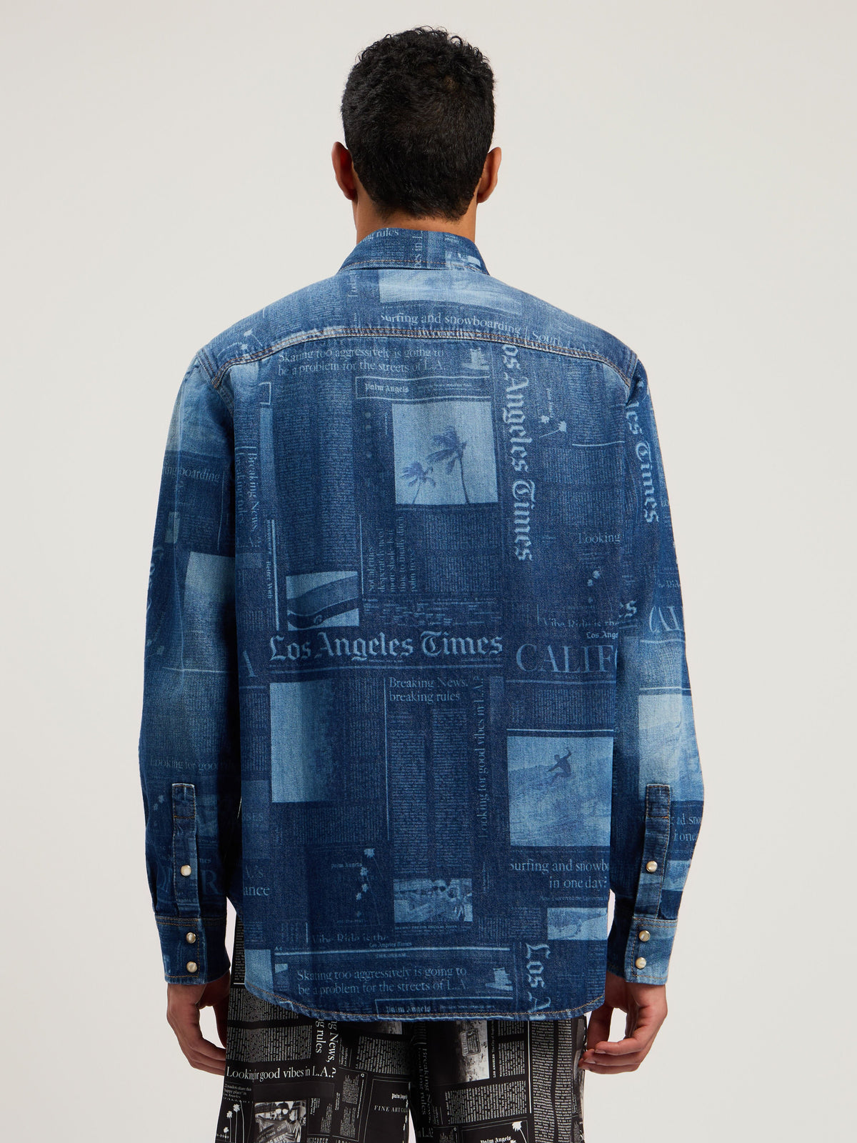 PALM ANGELS  MEDIUM BLUE - DUSTY BLUE PMYD019F25DEN001