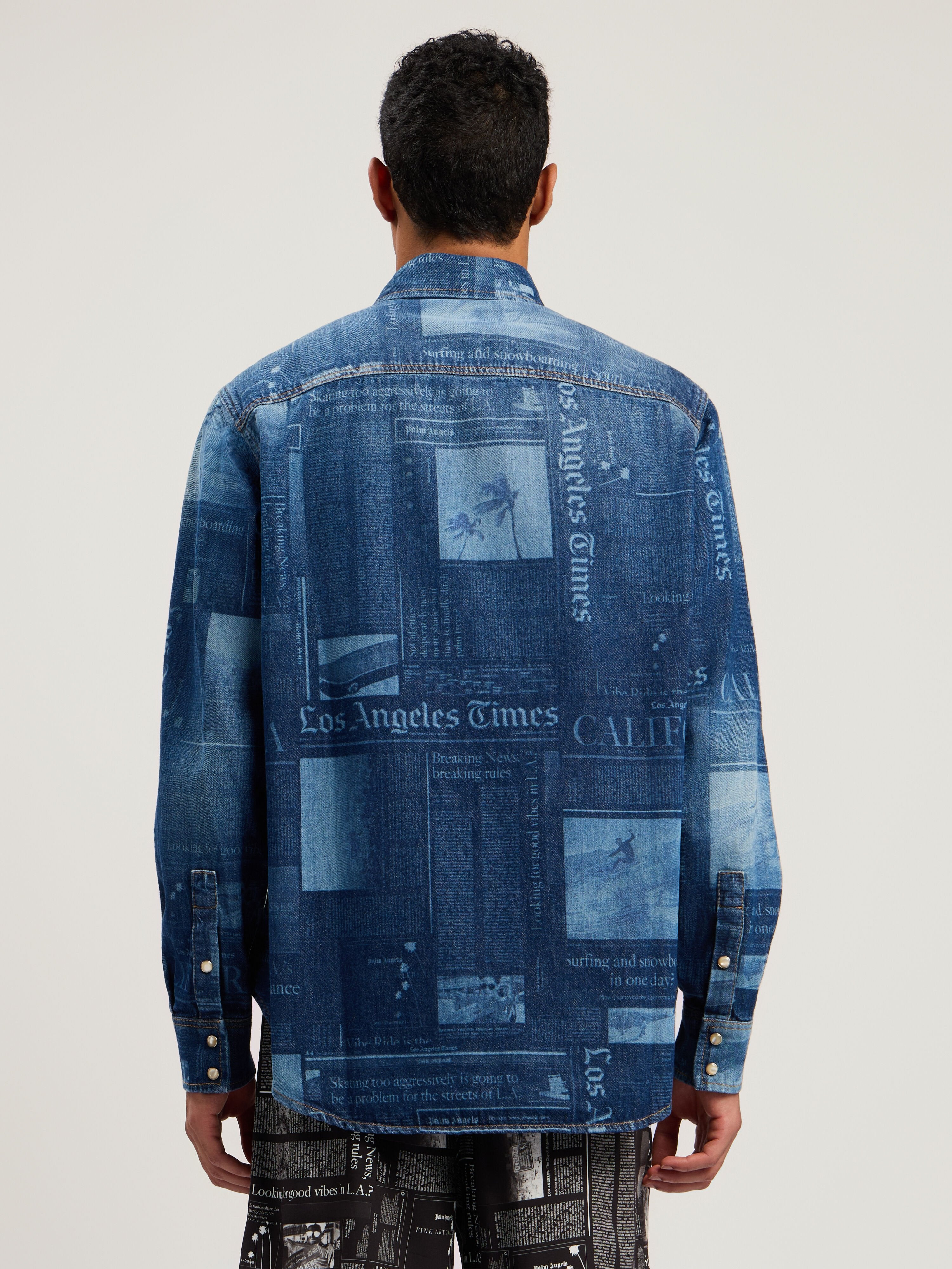 PALM ANGELS  MEDIUM BLUE - DUSTY BLUE PMYD019F25DEN001