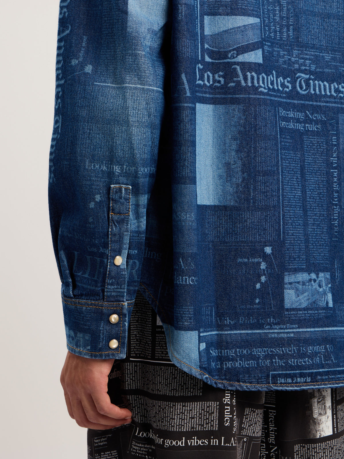 PALM ANGELS  MEDIUM BLUE - DUSTY BLUE PMYD019F25DEN001