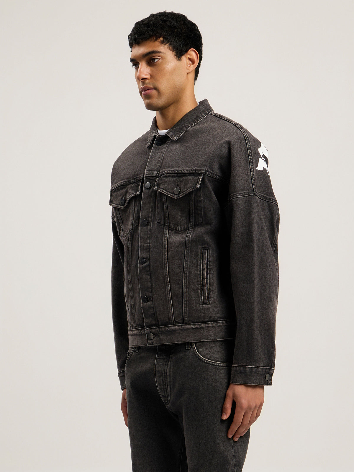 PALM ANGELS  BLACK WHITE PMYE006C99DEN001