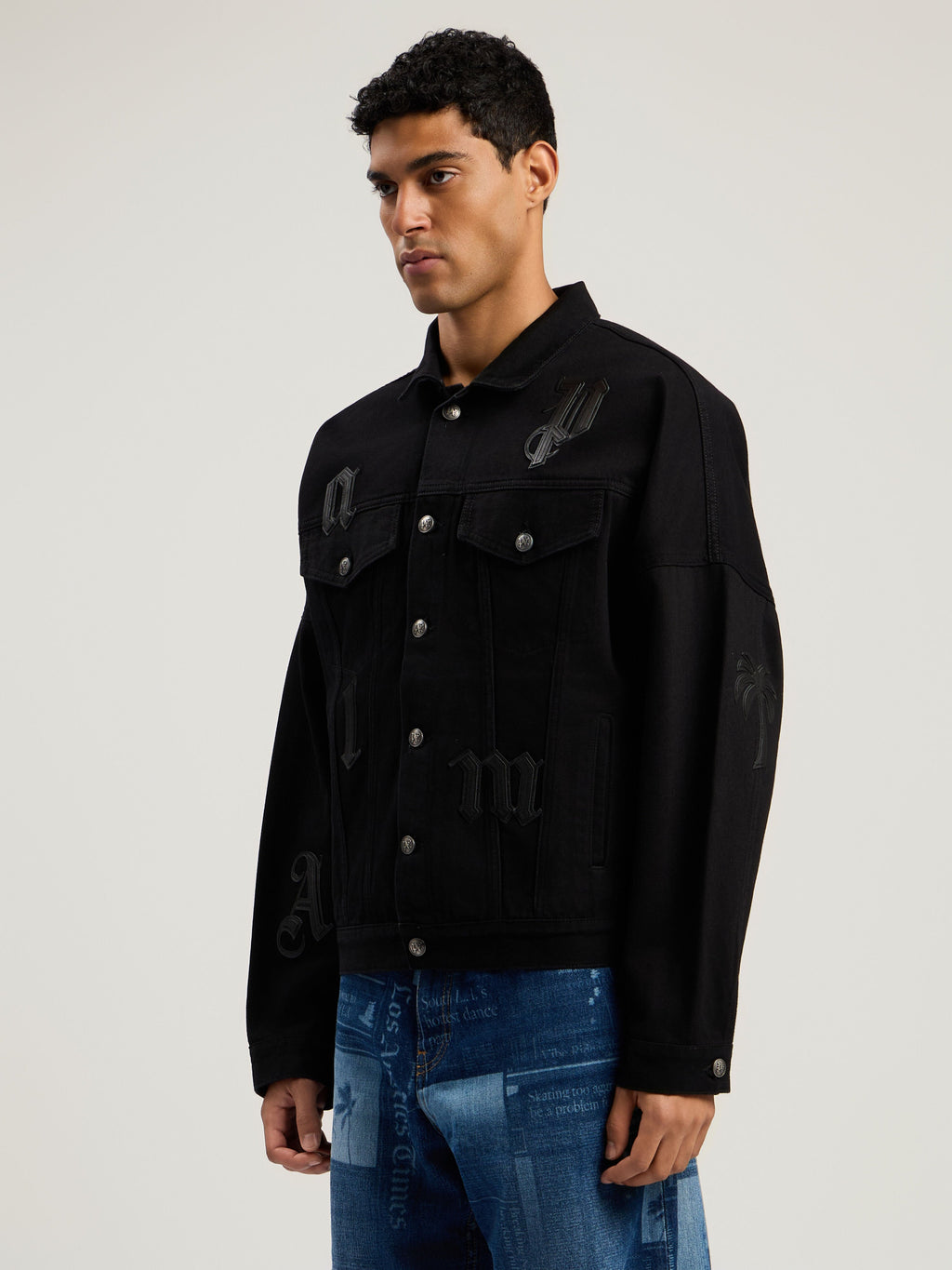 PALM ANGELS  BLACK - BLACK PMYE006F25DEN001