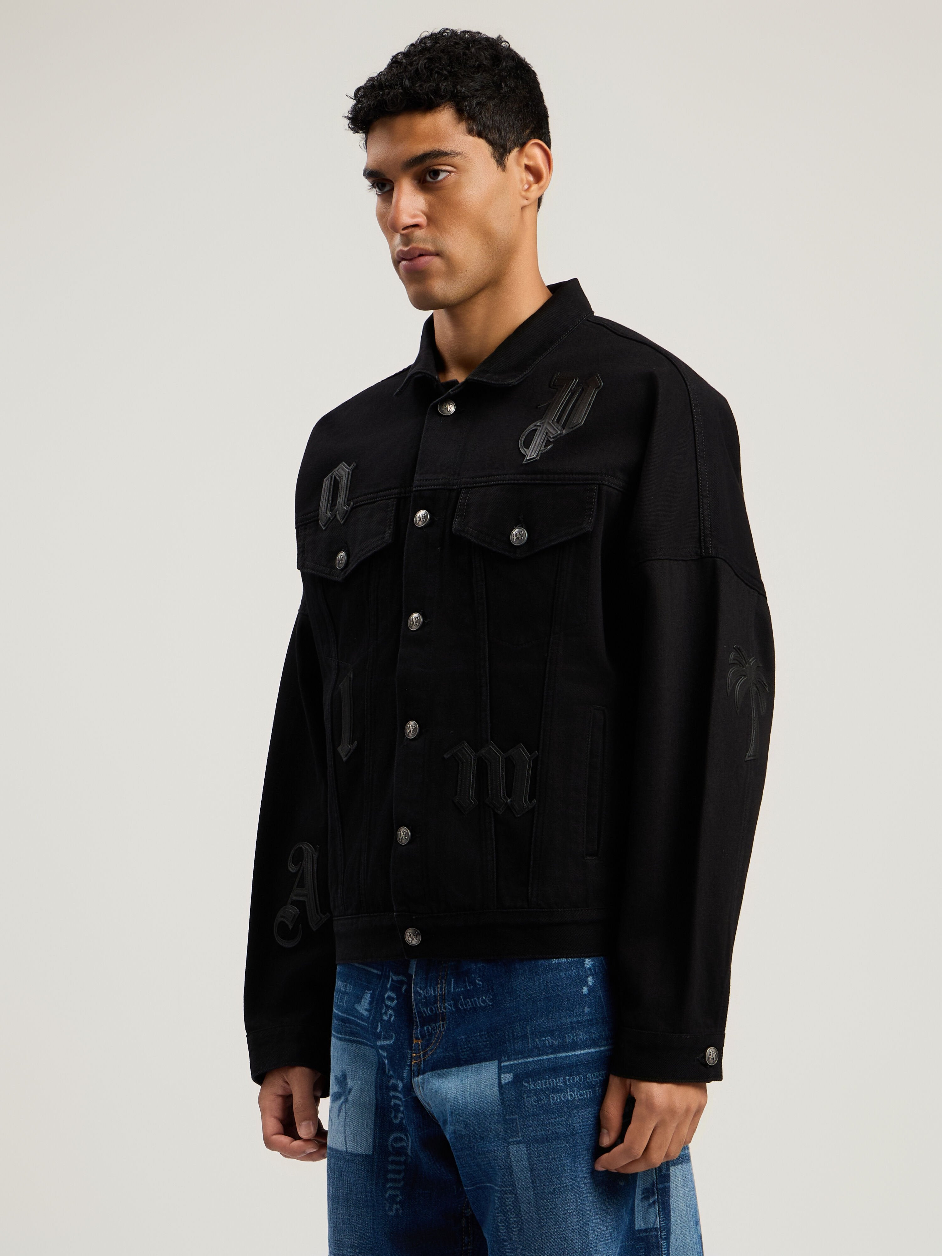 PALM ANGELS  BLACK - BLACK PMYE006F25DEN001